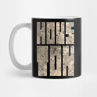 Houston City Map of Texas, USA - Vintage Mug